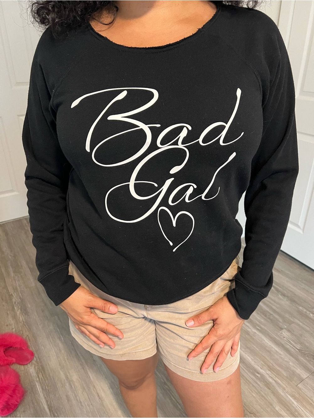 Forever 21 Black 'Bad Gal' Graphic Sweatshirt